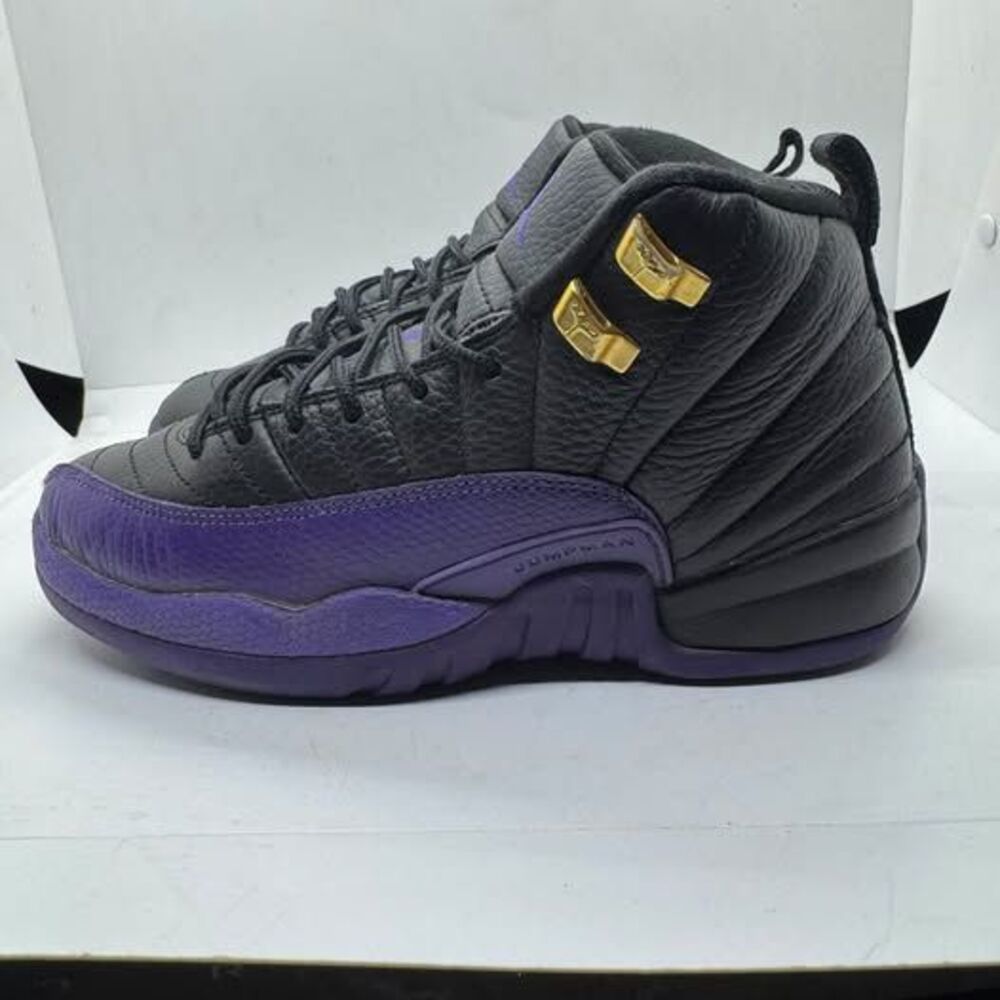 Air Jordan 12 Retro Size 4Y Black Field Purple Womens 5.5 shoes sneakers